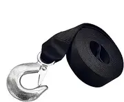Boat Winch Strap, Towing Strap with Hook, Heavy Duty Towing Strap, Automotive Towing Strap, 10,000lbs Breaking Strength, Towing Strap for Vehicles, Trailer Towing Strap, 2x20in Towing Strap