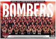 2023 ESSENDON BOMBERS TEAM POSTER,AFL FOOTBALL BULLDOGS CATS TIGERS DEMONS 3