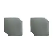 2x 4PK Maxwell & Williams Table Accent Leather-Look Cowhide Coaster Pad 10cm GRY
