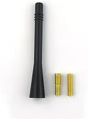 weizhun Car Antenna Aluminum Alloy Radio Antenna AM/FM Radio Antenna Black Auto Aerial Accessories with 2pcs Screws