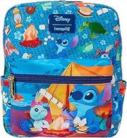 [Loungefly] Disney Stitch Camping Cuties AOP Nylon Mini Backpack | Disney Accessories