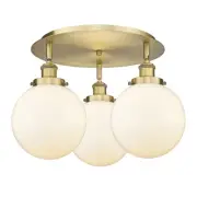 Innovations Lighting 916-3C-12-20 Canton Flush Canton 3 Light - White