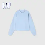 GAP 女裝 LOGO圓領短版大學T-天藍色(874152)