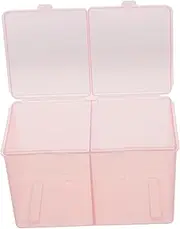 Mikinona Elegant Nail Tool Storage Container 2 Compartments for Art Sheets Polish