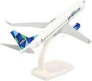 Replica Pre-Build Aircraf For 20cm Alloy Metal Air JET BLUE JetBlue Airlines Boeing 737 B737 Plane Aircraft W Landing Gears AirwaysAdult Collectible Gifts For Boys And Girls Diecast Airplane Model Col