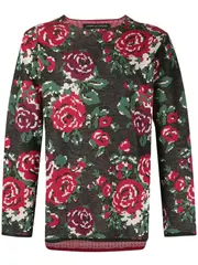 [COMME des GARCONS HOMME PLUS] 混合圖案花卉印花毛衣