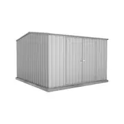 Absco Sheds 3.0 x 3.0 x 2.06m Zinc Double Door Garden Shed With Anchors