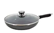 Non-Stick Aluminum Stir Frying Pan With Glass Lid, 7/8.7/10.2/11.8 Inches