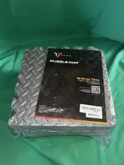 1/2 In. Thick Flooring Puzzle Exercise Mat HORN 12 Grey Tiles 11.8X11.8X0.5 In