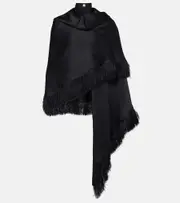 [Toteme] Toteme Fringed charmeuse scarf One Size black