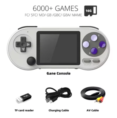 6000 Games SF2000 Portable Handheld Game Console 3 Inch Ips Retro Game Console