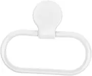 ANDRESLAD Self Adhesive Towel Holder Ring No Drilling Towel Rack for Kitchen and Bathroom White Convenient Design for Hand Towels Easy Installation Stylish Home Accessory