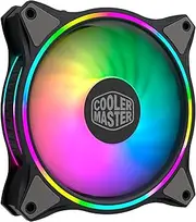 Cooler Master MasterFan MF140 Halo Fan, Duo-Ring ARGB Customizable Lighting, 140mm PWM Static Pressure, ARGB Header Extender for PC Case, Liquid and Air Cooler (MFL-B4DN-15NPA-R1),Black