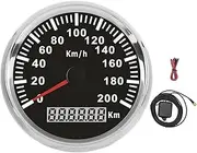 XTevu GPS Speed Gauge, 3‑3 8in Marine Speedometer Compatible with Ship Yacht Motorcycle Vehicle, Waterproof 200km h Speed Monitor, 12V 24V GPS Odometer Speed Display