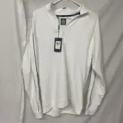 Under Armour Golf Storm $80 White Mid Layer 1/4 Zip Pullover 1383143-100 Size M