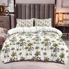 Duvet Cover King Size Tropical Banana Leaf Comforter Cover Rainforest Jungle