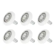 6 PCS Drawer Rollers 6x25mm Nylon Bearing Roller Drawer Pulley Wheels White