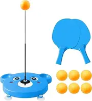 Table Tennis Trainer Set - Rebound Table Tennis Trainer | Portable Table Tennis Trainer | Table Tennis Training Machine | Shaft Sucker Pong Ball Trainer Indoor Table Tennis Trainer for Kids Play