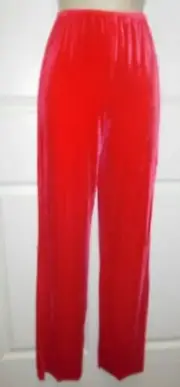 PLUSH VELVET Spandex BOOTCUT JAZZ PANTS CHILD LARGE True Red