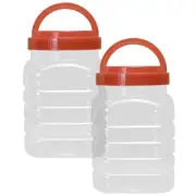 2 Pcs Pickle Jar with Strainer Flip Jars Food Containers Flour