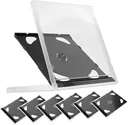 6 Pieces Cd Jewel Cases Portable Dvd Storage Box Holders Easy Open/closed Design for Car Home Travel