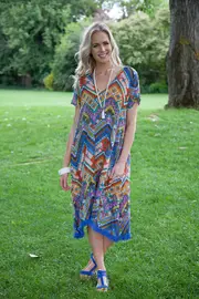 Holi Geo Print Dress--RUB-GEO
