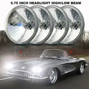 4PCS DOT-5 3/4" 5.75" Headlights w/ DRL H4 for Chevrolet Corvette C1 C2 C3 (for: Chevrolet)