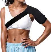 Sport Shoulder Brace Support,1Pc Shoulder Brace Adjustable Rotator Cuff Support,Sport Gym Compression Bandage Wrap,BreathableNeoprene Compression Sleeve Wrap,Shoulder Brace for Men Women(Left shoulder)
