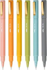 Mr. Pen - Aesthetic 6 Pack, Black Ink, Fast Dry, No Smear Bible Pens No Bleed Through, Fine Point Pens for Note Taking