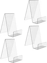AUTSUPPL 4Pcs Acrylic Book Brackets for Displaying Journals Pictures and Cookbooks Versatile Stands for Notebooks Magazines and Tablets and Stylish Design for Home and Office Use