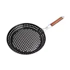 Bakeware Grill Pan Frying Pan Folding Handle Round BBQ Griddle Grilling Pan for