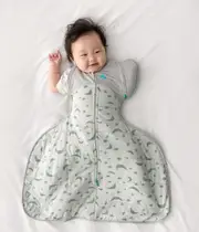[Swaddle Up™ Transition Bag Hip Harness] Olive Moonlight •Quilted Cotton