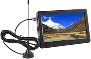 6 Inch Digital Television TV for Car Camping Kitchen, Portable TV TFT LED Monitor Rechargeable Pocket Digital Television with Remote Control, Built in Stand Small for Travel