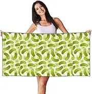 Sushi Dill Pickles Print Bath Towels Soft Skin Velvet Beach Towel Oversized Adults Quick Dry Lightweight