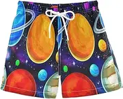 [RPLIFE] Kids Swimming Shorts, Swim Trunks Toddler 2t, Outer Space Planets