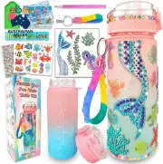 Decorate Your Own Water Bottle Kits for 3 4 5 6 7 8 Year Old Girls, Mermaid Toys