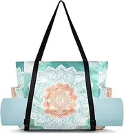 MCHIVER Yoga Bag for Women Men Large Yoga Mat Bag with Adjustable Strap Workout Bags Totes for Pilates Yoga Travel