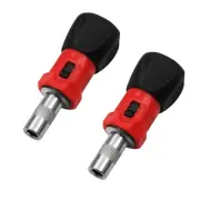 2 Pack Stubby Ratcheting Screwdriver Short Mini Ratchet Wrench Pocket Key wit...