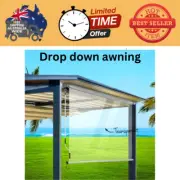 Instahut Outdoor Blinds Roll Down Awning Canopy Retractable Window 1.3X2.4M gift