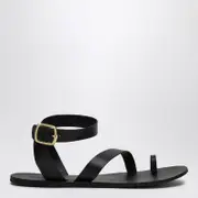 [Manebí] Black leather gladiator style sandals 36 IT Black
