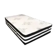 Foret Bed Mattress Single 5 Zone Plush Euro Top Bedding Foam Medium Firm 34cm