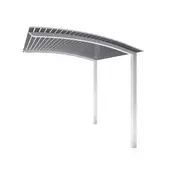 Exterior Life 6.0m Miami Curved Pearl White/Monumnet Pergola