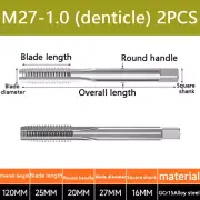 A pair M27-1.0 Hand tap set tap machine suitable for die steel aluminum
