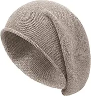 [Epsoco] Womens Cashmere Slouchy Knit Beanie Hat Winter Soft Warm Fleece Wool Knitted Skull Beanies Ski Cap for Ladies