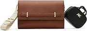 Wallet on a Chain with Detachable Wristlet Strap and Pouch, Hazelnut, Small, Anne Klein Wallet on a Chain With Detachable Wristlet Strap and Pouch