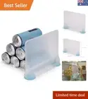 Versatile Movable Fridge Organizer for Cans & Bottles - BPA-Free Clear Design