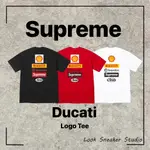 路克 LOOK👀 SUPREME DUCATI LOGO TEE 杜卡迪 法拉利 紅 黑 白 短T 短袖 短TEE 上衣