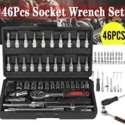 Flexible Head Ratcheting Wrench Combination Spanner Tool Set Car Repair Tool Kit