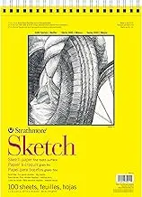Strathmore 300 Series Sketch Pad, 11x14 inch, 100 Sheets, Top Wire - Artist Sketchbook for Drawing, Illustration, Art Class Students