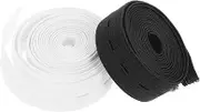jojofuny 2Pcs Sewing Button Hole Elastic Band Waistband White Black Wide Durable for Shorts Skirts Maternity Wear Clothes Stretchy and Versatile Sewing